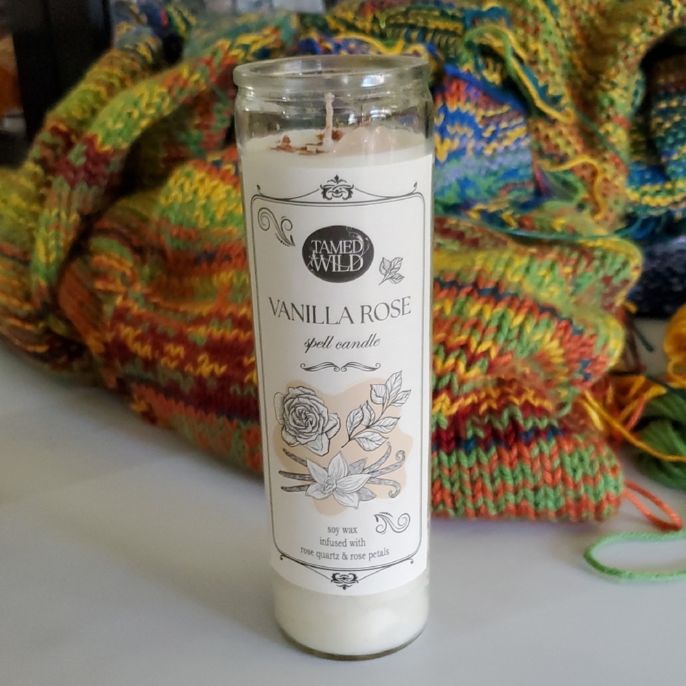 Tamed Wild Vanilla Rose Spell Candle